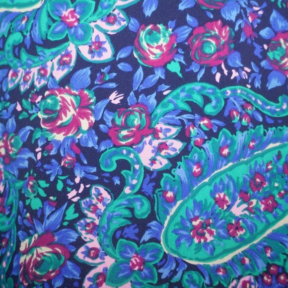Vintage 80s Floral Paisley Blouse - Picture 3 of 8